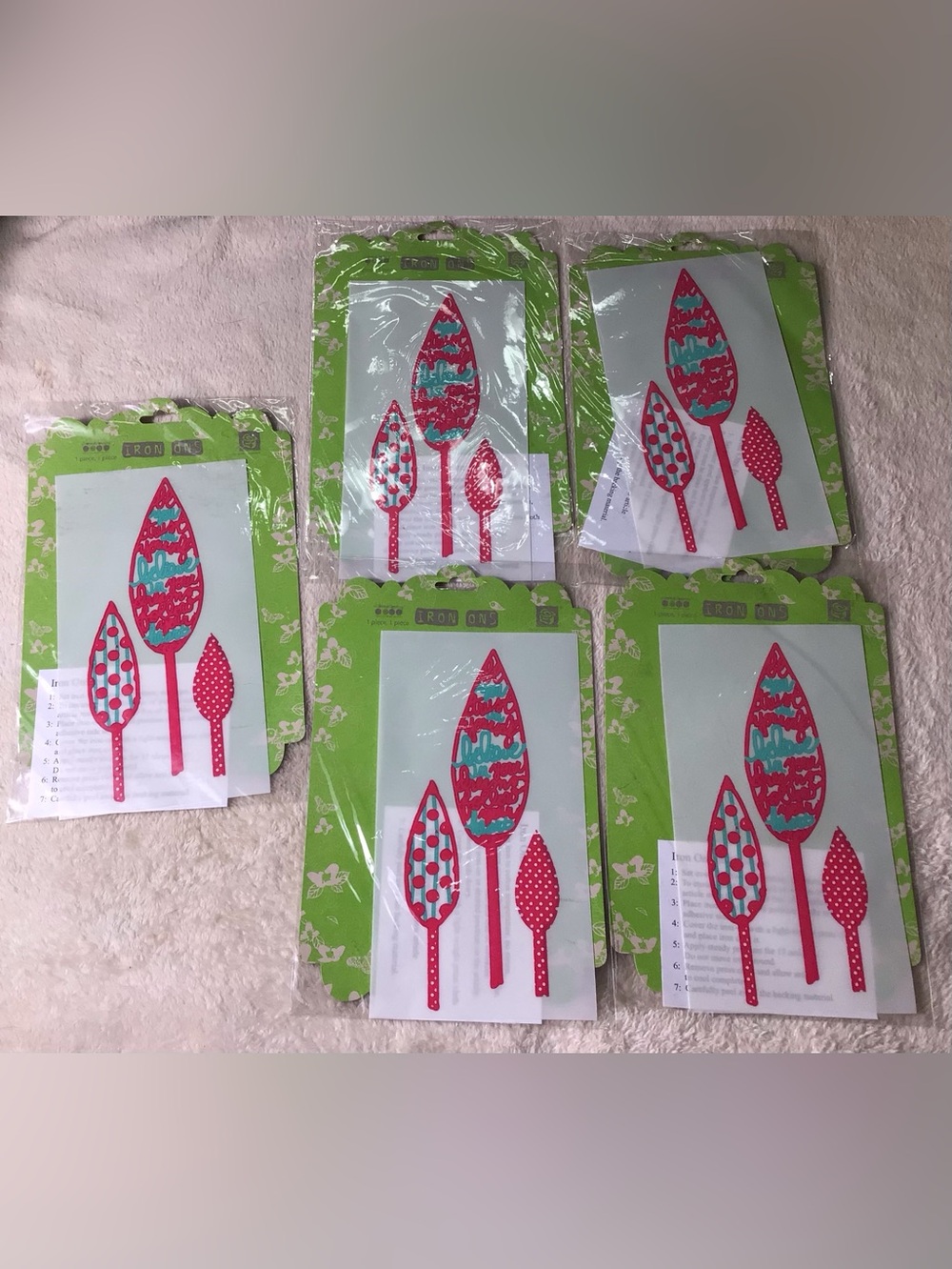 Leaf themed iron ons